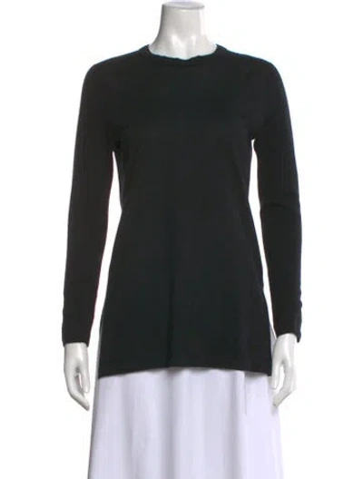 Pre-owned Akris Cashmere Crew Neck Sweater In Black