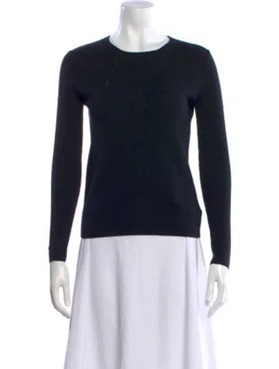 Pre-owned Akris Cashmere Crew Neck Sweater In Black