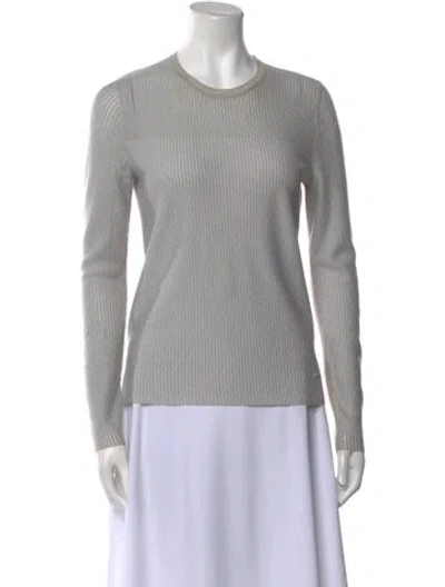 Pre-owned Akris Cashmere Crew Neck Sweater In Blue