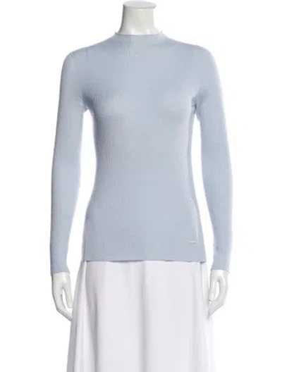 Pre-owned Akris Cashmere Crew Neck Sweater In Blue