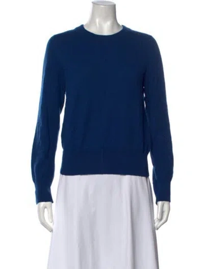 Pre-owned Akris Cashmere Crew Neck Sweater In Blue