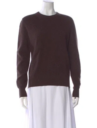 Pre-owned Akris Cashmere Crew Neck Sweater In Brown