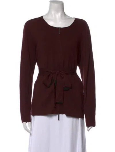 Pre-owned Akris Cashmere Crew Neck Sweater In Brown