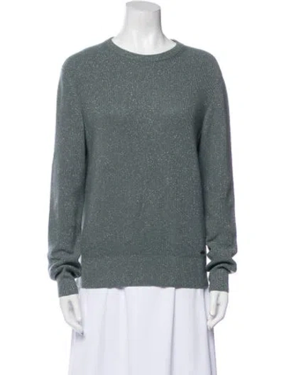 Pre-owned Akris Cashmere Crew Neck Sweater In Gray