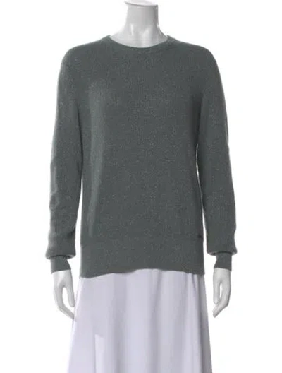 Pre-owned Akris Cashmere Crew Neck Sweater In Gray