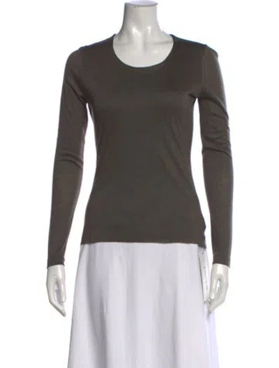 Pre-owned Akris Cashmere Crew Neck Sweater In Gray