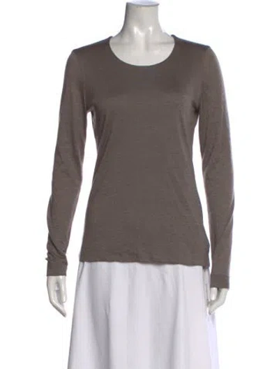 Pre-owned Akris Cashmere Crew Neck Sweater In Gray