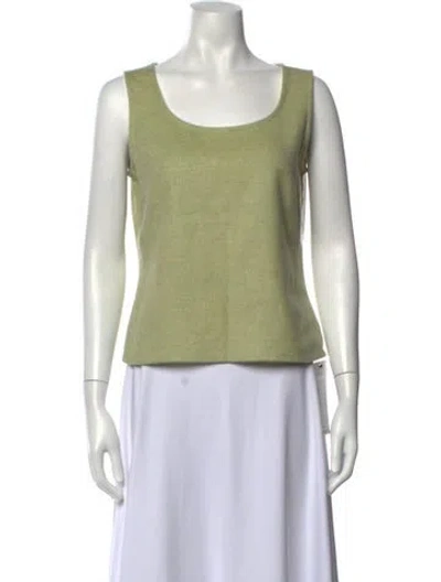 Pre-owned Akris Cashmere Crew Neck Sweater In Green