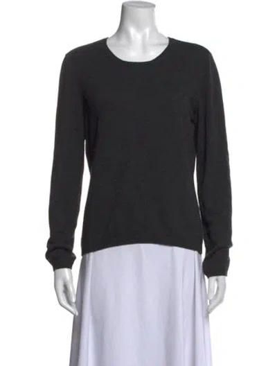 Pre-owned Akris Cashmere Crew Neck Sweater In Grey