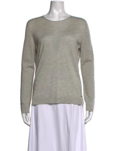 Pre-owned Akris Cashmere Crew Neck Sweater In Grey