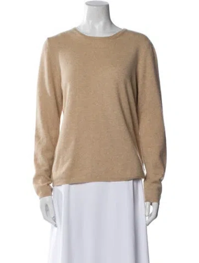 Pre-owned Akris Cashmere Crew Neck Sweater In Neutral