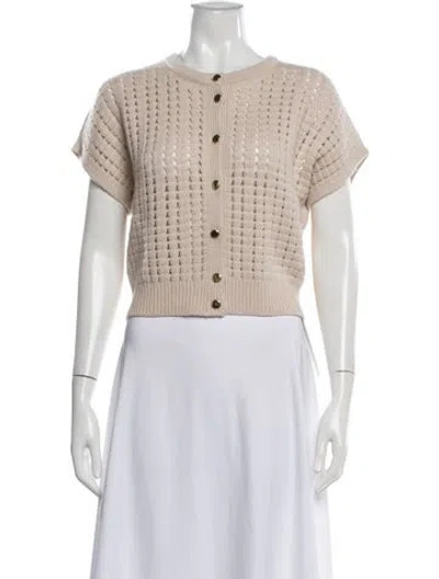 Pre-owned Akris Cashmere Crew Neck Sweater In Neutral