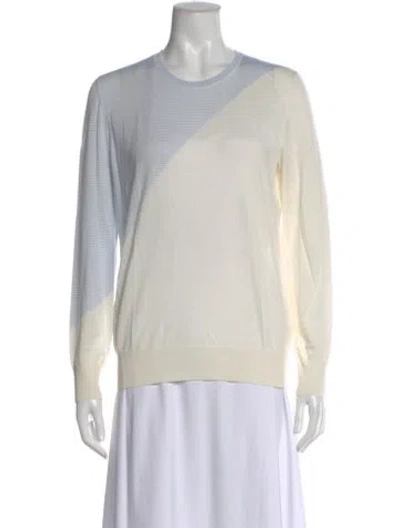 Pre-owned Akris Cashmere Crew Neck Sweater In Neutral