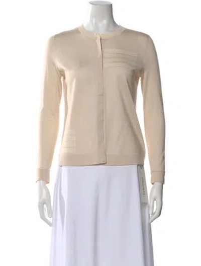 Pre-owned Akris Cashmere Crew Neck Sweater In Neutral