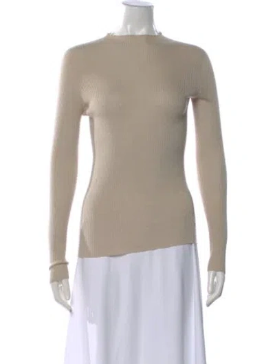 Pre-owned Akris Cashmere Crew Neck Sweater In Neutral