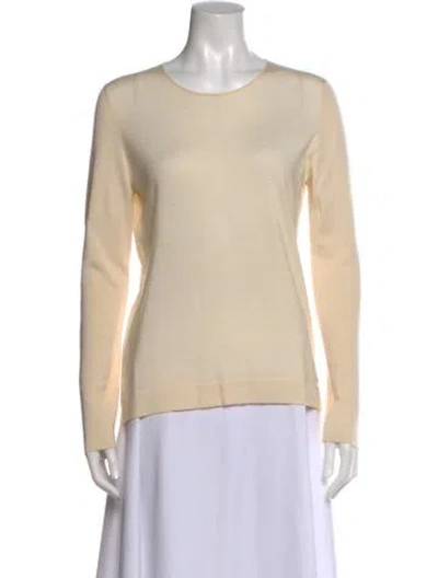 Pre-owned Akris Cashmere Crew Neck Sweater In Neutral