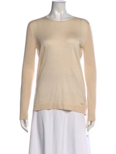 Pre-owned Akris Cashmere Crew Neck Sweater In Neutral