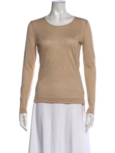 Pre-owned Akris Cashmere Crew Neck Sweater In Neutral