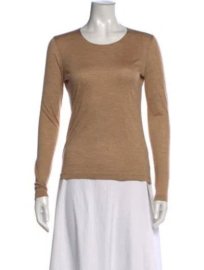 Pre-owned Akris Cashmere Crew Neck Sweater In Neutral