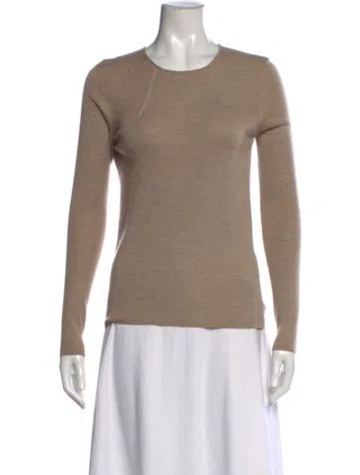 Pre-owned Akris Cashmere Crew Neck Sweater In Neutral