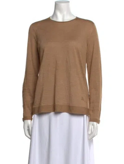 Pre-owned Akris Cashmere Crew Neck Sweater In Neutrals