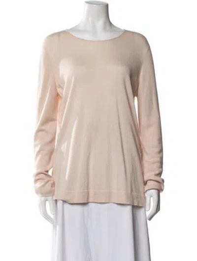 Pre-owned Akris Cashmere Crew Neck Sweater In Pink