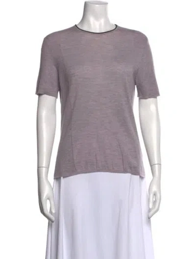 Pre-owned Akris Cashmere Crew Neck Sweater In Purple