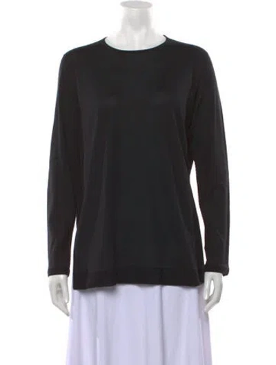 Pre-owned Akris Cashmere Crew Neck Top In Black