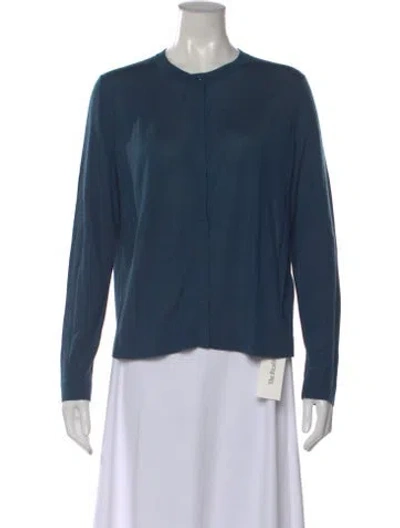 Pre-owned Akris Cashmere Crew Neck Top In Blue