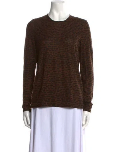 Pre-owned Akris Cashmere Crew Neck Top In Brown