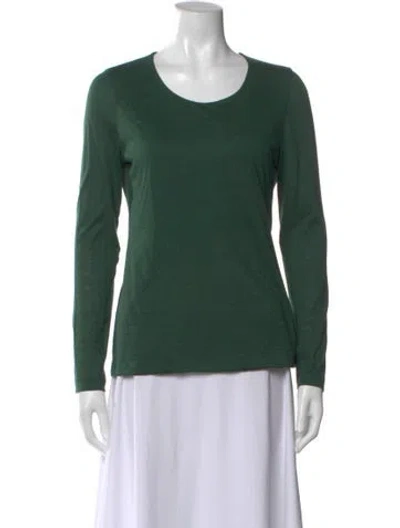 Pre-owned Akris Cashmere Crew Neck Top In Green