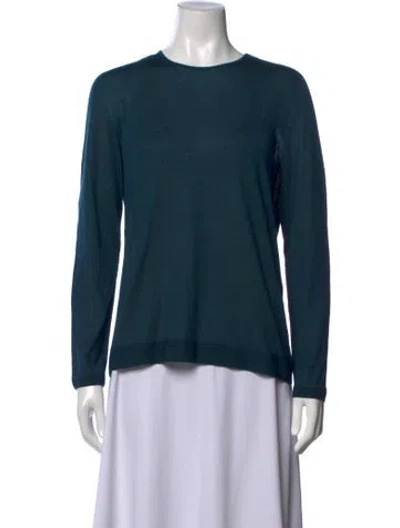 Pre-owned Akris Cashmere Crew Neck Top In Green