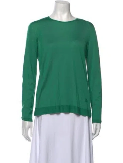 Pre-owned Akris Cashmere Crew Neck Top In Green