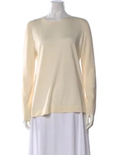 Pre-owned Akris Cashmere Crew Neck Top In Neutral
