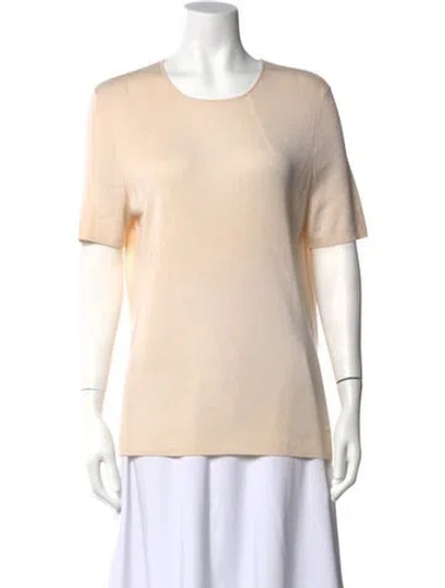 Pre-owned Akris Cashmere Crew Neck Top In Neutrals