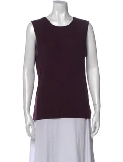 Pre-owned Akris Cashmere Crew Neck Top In Purple