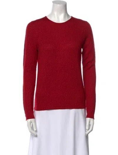 Pre-owned Akris Cashmere Crew Neck Top In Red