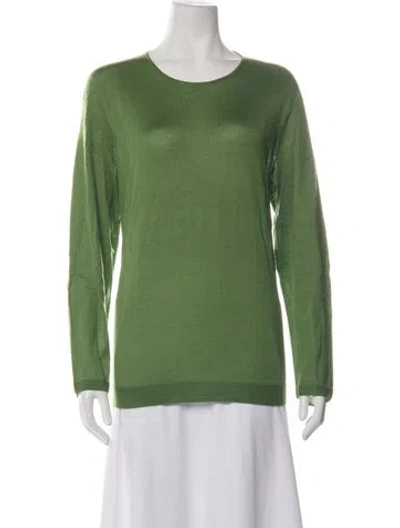 Pre-owned Akris Cashmere Crew Neck Top W/ Tags In Green