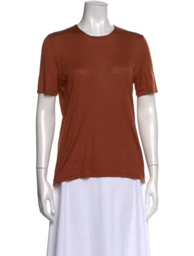 Pre-owned Akris Cashmere Crew Neck T-shirt In Orange