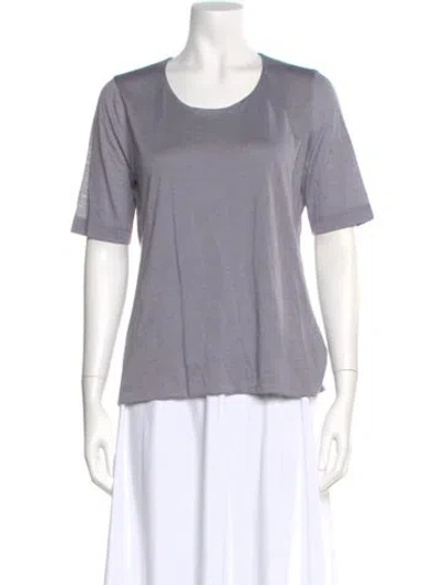 Pre-owned Akris Cashmere Crew Neck T-shirt W/ Tags In Gray