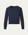 Akris Cashmere Crewneck Sweater In Blue