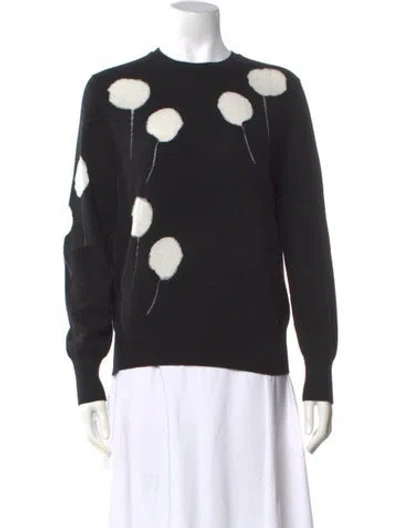 Pre-owned Akris Cashmere Graphic Print Sweater In Black