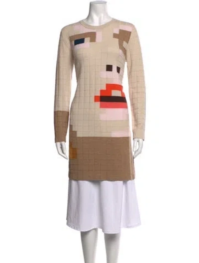 Pre-owned Akris Cashmere Graphic Print Sweater In Neutrals