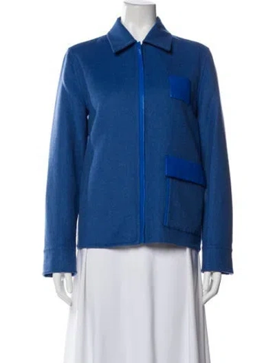Pre-owned Akris Cashmere Jacket In Blue