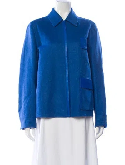 Pre-owned Akris Cashmere Jacket In Blue
