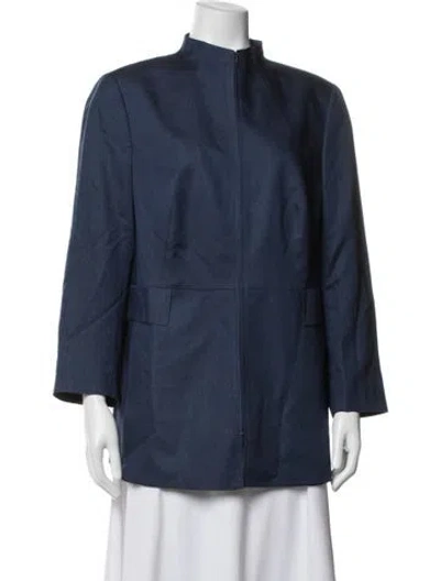 Pre-owned Akris Cashmere Jacket In Blue