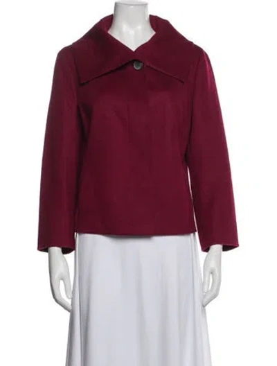 Pre-owned Akris Cashmere Jacket In Burgundy