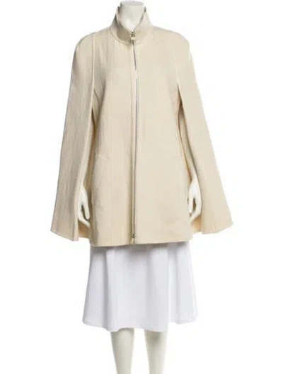 Pre-owned Akris Cashmere Jacket In Neutrals/yellow
