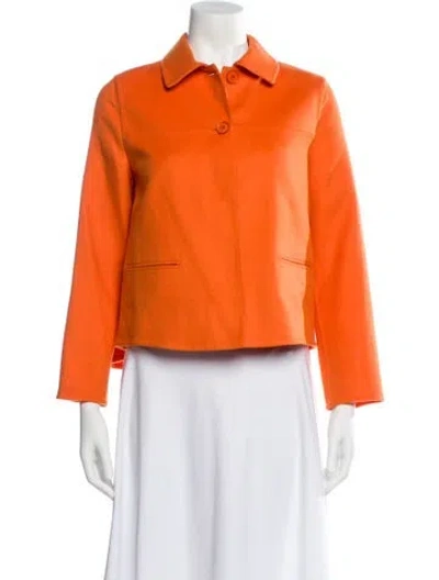 Pre-owned Akris Cashmere Jacket In Orange