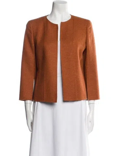 Pre-owned Akris Cashmere Jacket In Orange